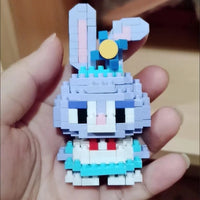 Disney 108 Style Stitch LinaBell Hello Kitty Building Blocks Princess Cartoon Figrues Bricks Children's Assembly Toys Model Gift