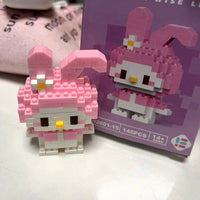 Disney 108 Style Stitch LinaBell Hello Kitty Building Blocks Princess Cartoon Figrues Bricks Children's Assembly Toys Model Gift