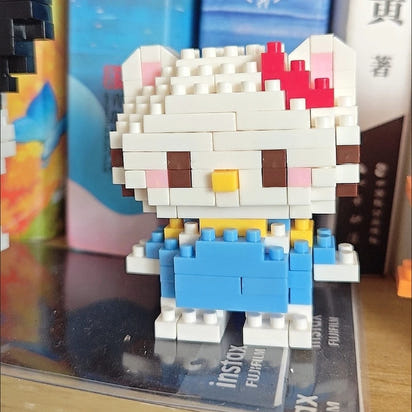 Disney 108 Style Stitch LinaBell Hello Kitty Building Blocks Princess Cartoon Figrues Bricks Children's Assembly Toys Model Gift